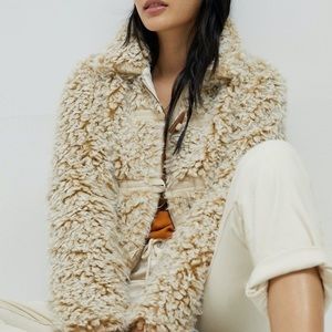 Anthropologie Brenna Fur Coat